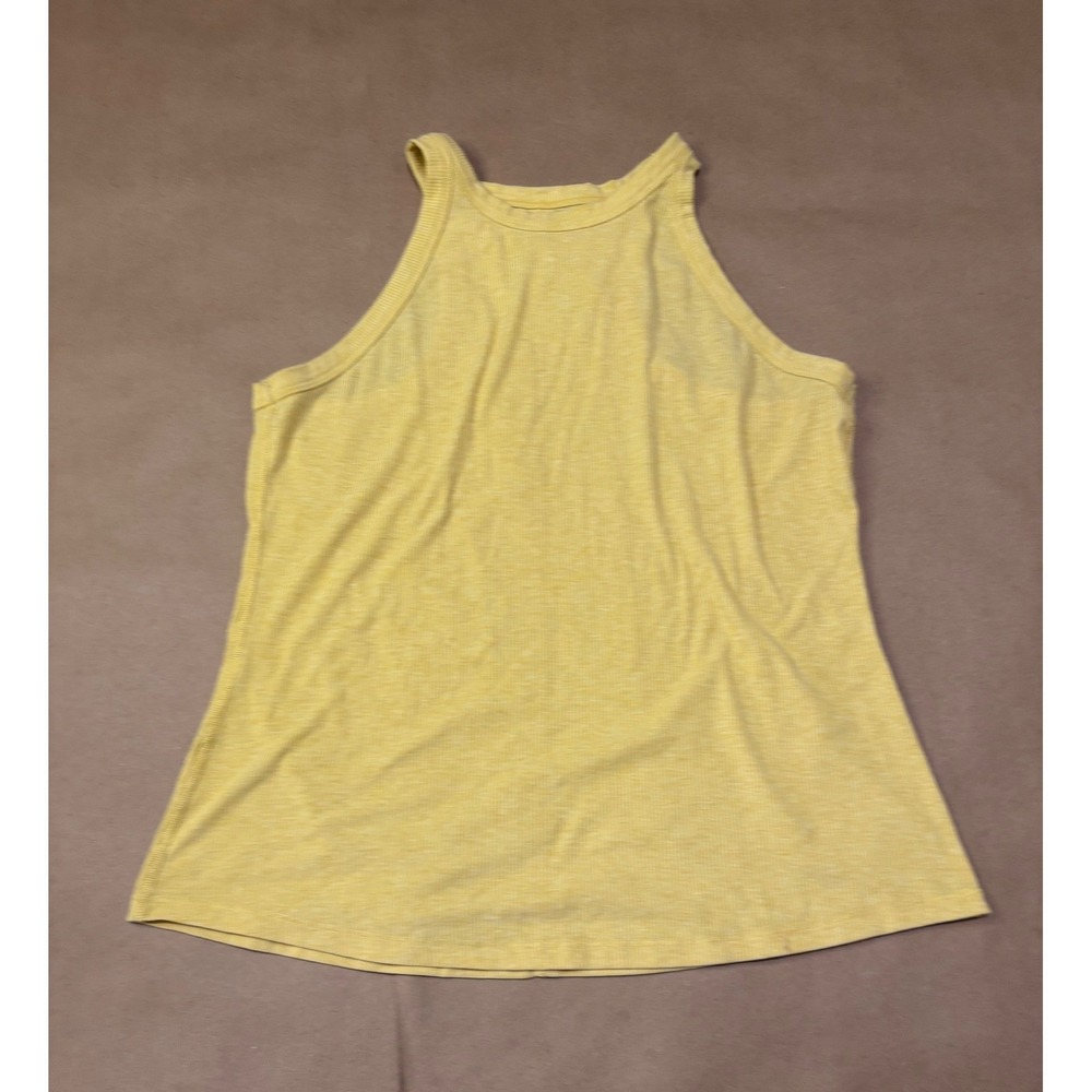 All in Motion Yellow Ribbed Tank Top Women Size L